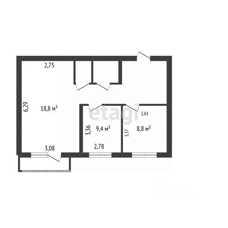 3-к кв. Белгородская область, Шебекинский муниципальный округ, Маслова ... - Фото 1