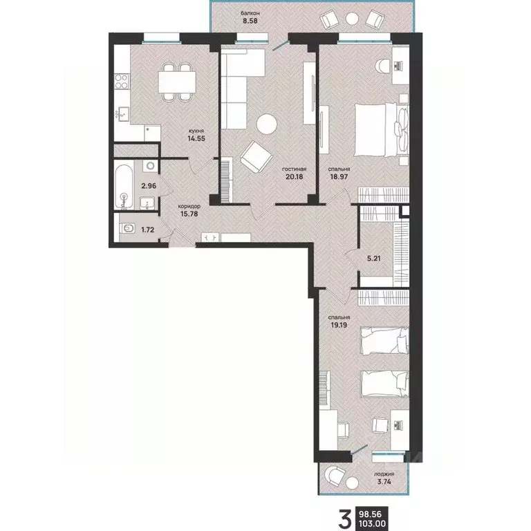 3-к кв. Архангельская область, Архангельск ул. Свободы, 16 (103.0 м) - Фото 2