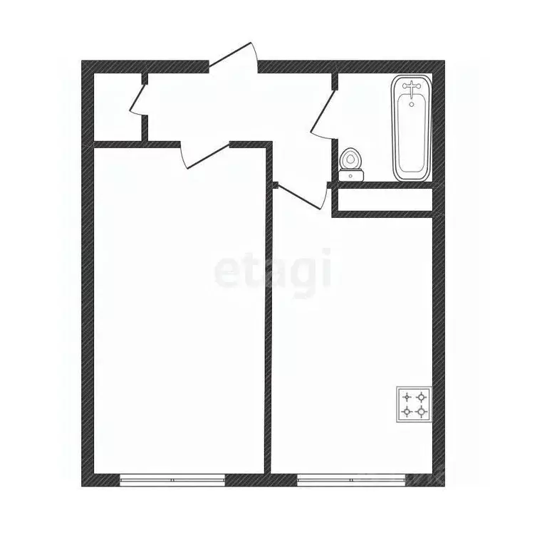 1-к кв. Белгородская область, Белгород ул. Есенина, 9к3 (43.0 м) - Фото 1