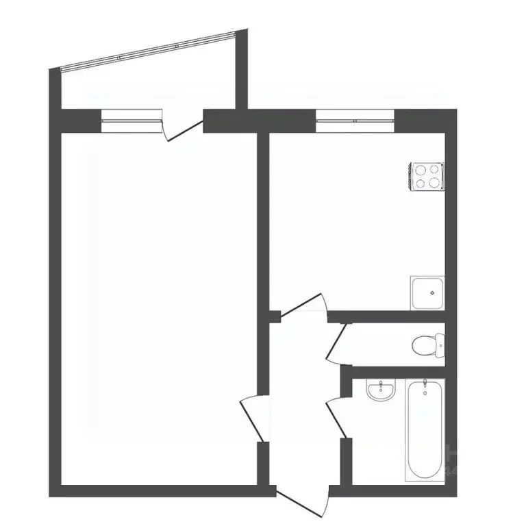 1-к кв. Тюменская область, Тюмень Широтная ул., 41 (33.4 м) - Фото 2