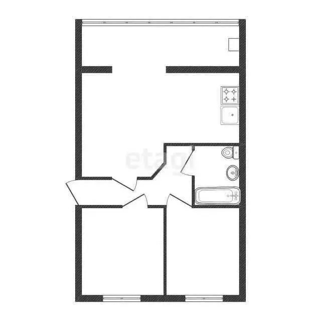 2-комнатная квартира: Яблоновский, улица Лаухина, 2 (69 м) - Фото 0