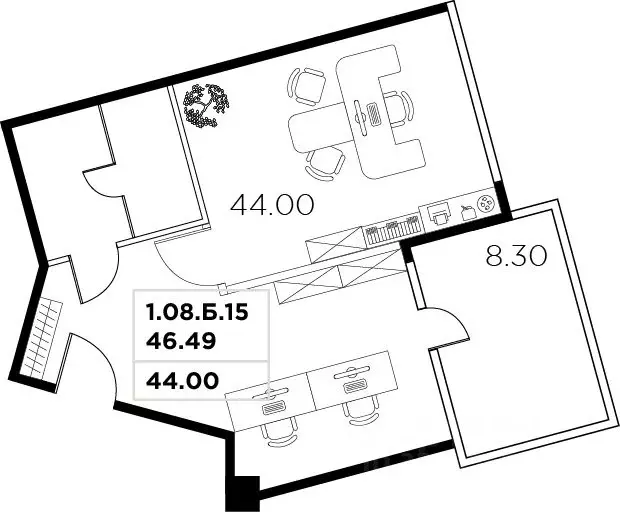 Офис в Москва ул. Маршала Прошлякова, 23 (52 м) - Фото 2