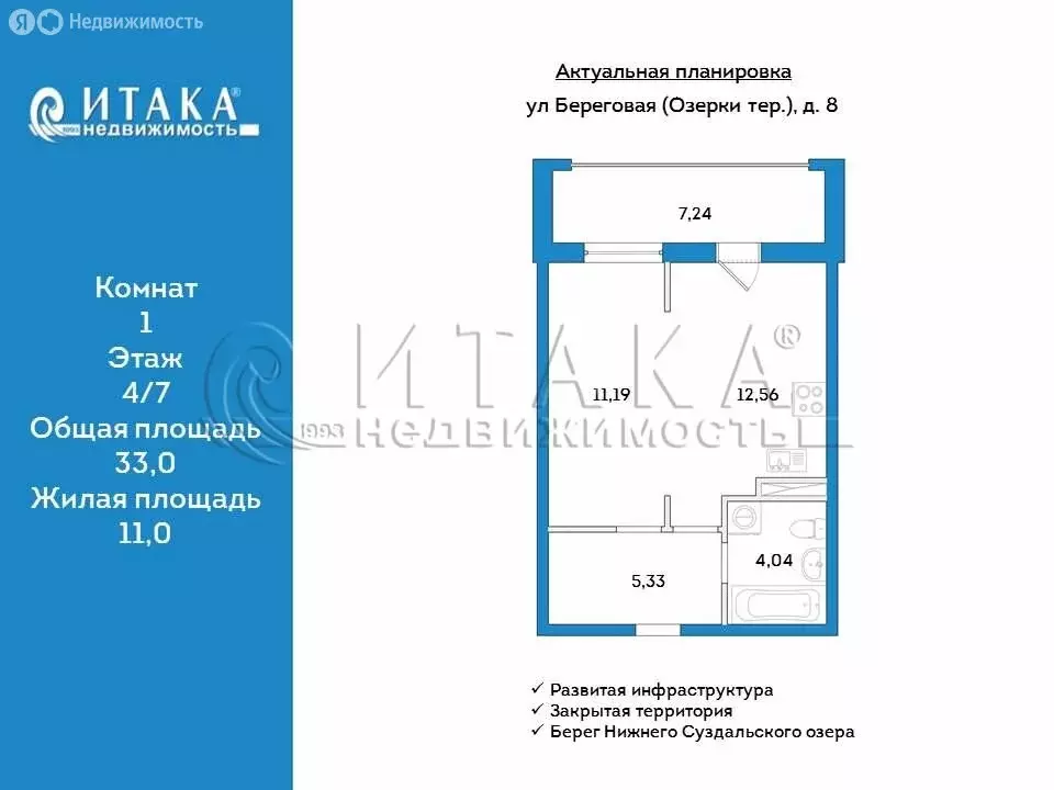1-комнатная квартира: Санкт-Петербург, территория Лахта, Береговая ... - Фото 0