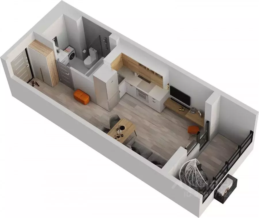 1-к кв. Татарстан, Альметьевск просп. Строителей, 70Б (26.9 м) - Фото 1