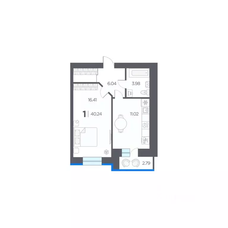 1-к кв. Рязанская область, Рязанский муниципальный округ, с. Дядьково ... - Фото 1
