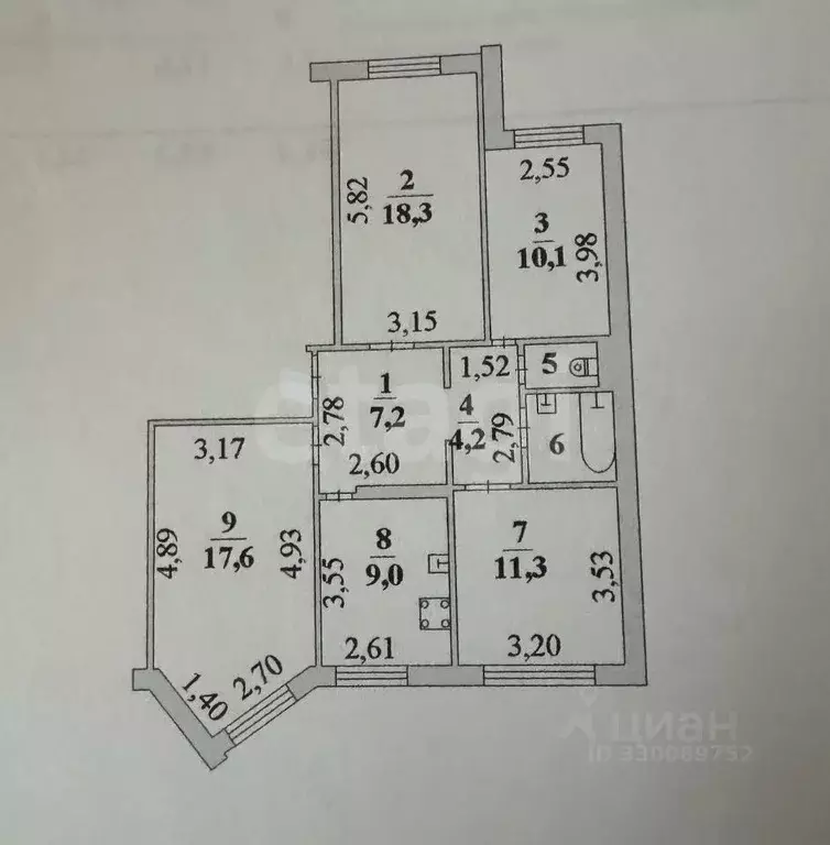 4-к кв. Липецкая область, Липецк Московская ул., 119 (81.4 м) - Фото 1