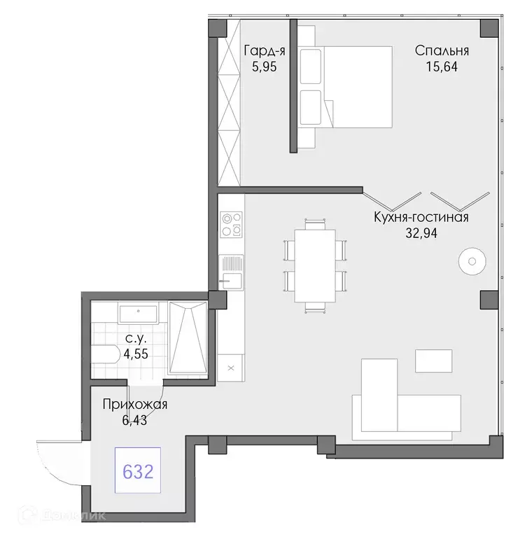 Продаётся 2-к квартира, 65.51 м - Фото 0
