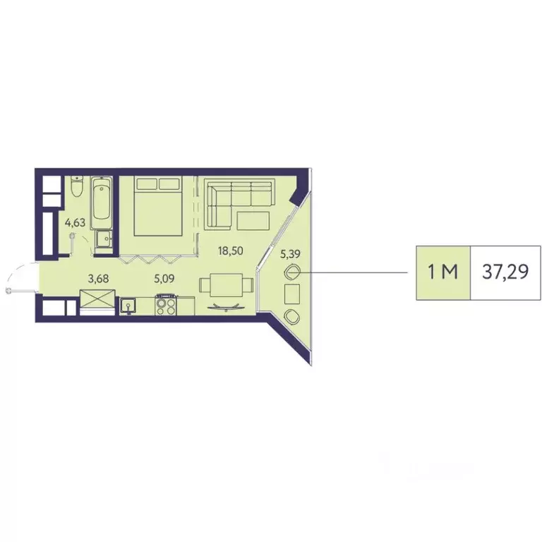 1-к кв. Крым, Ялта муниципальный округ, Виноградное пгт Новая Ливадия ... - Фото 1