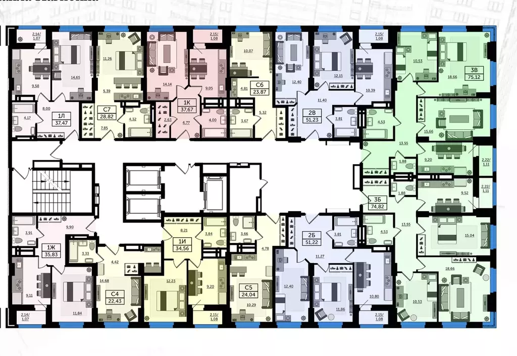Студия Ростовская область, Ростов-на-Дону Тибетская ул., 1Гс1 (22.43 ... - Фото 2