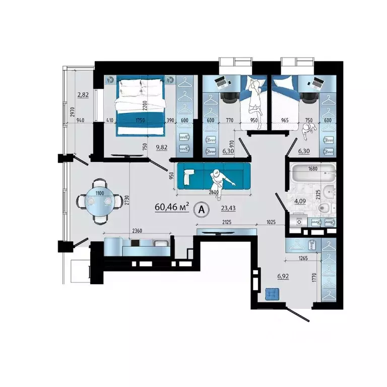 3-к кв. Приморский край, Владивосток просп. Красного Знамени (60.46 м) - Фото 1