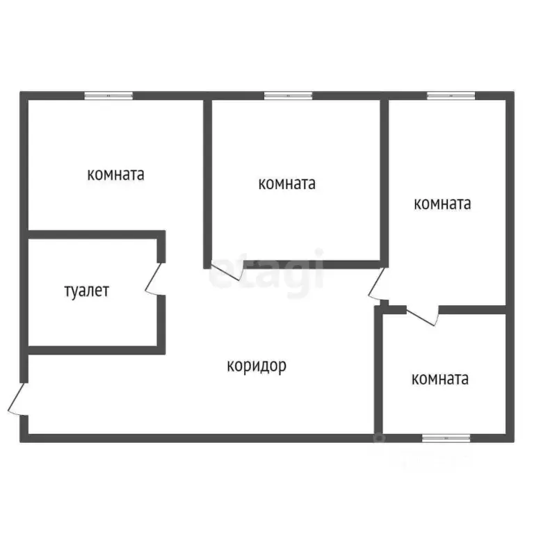 3-к кв. Бурятия, Улан-Удэ ул. Тулаева, 140 (57.6 м) - Фото 1