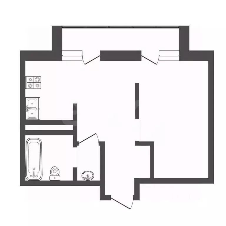 Студия Тюменская область, Тюмень ул. Ю.-Р.Г. Эрвье, 24к1 (29.5 м) - Фото 0