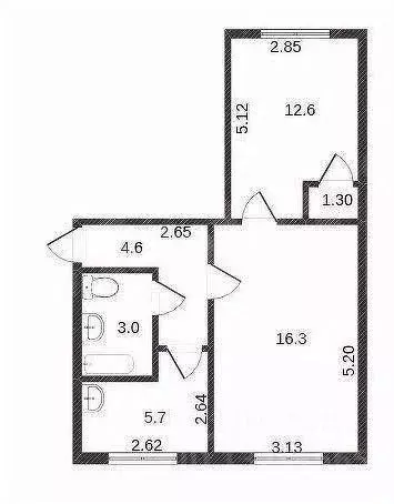 2-к кв. Челябинская область, Чебаркуль ул. Крупской, 22 (51.1 м) - Фото 1