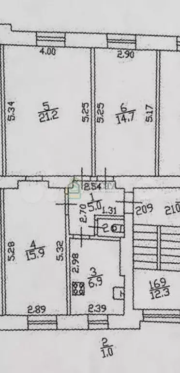 3-к. квартира, 64,7 м, 5/5 эт. - Фото 0