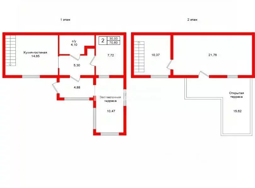 Таунхаус в Ленинградская область, Выборгский район, пос. Первомайское, ... - Фото 2