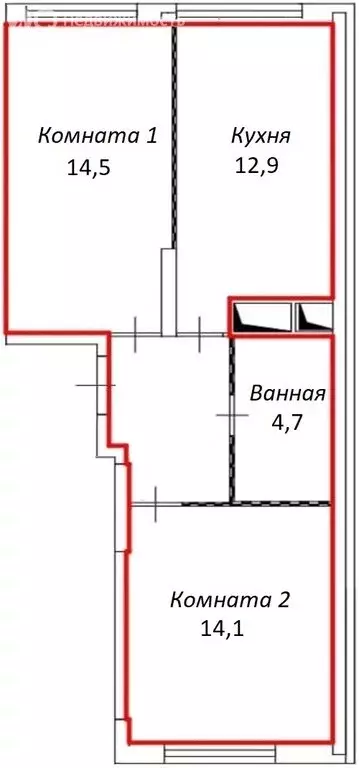 2-комнатная квартира: Балашиха, улица Яганова, 3 (49.3 м) - Фото 0