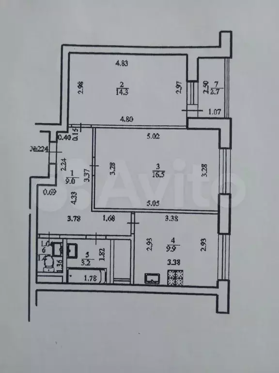 2-к. квартира, 55 м, 23/25 эт. - Фото 0
