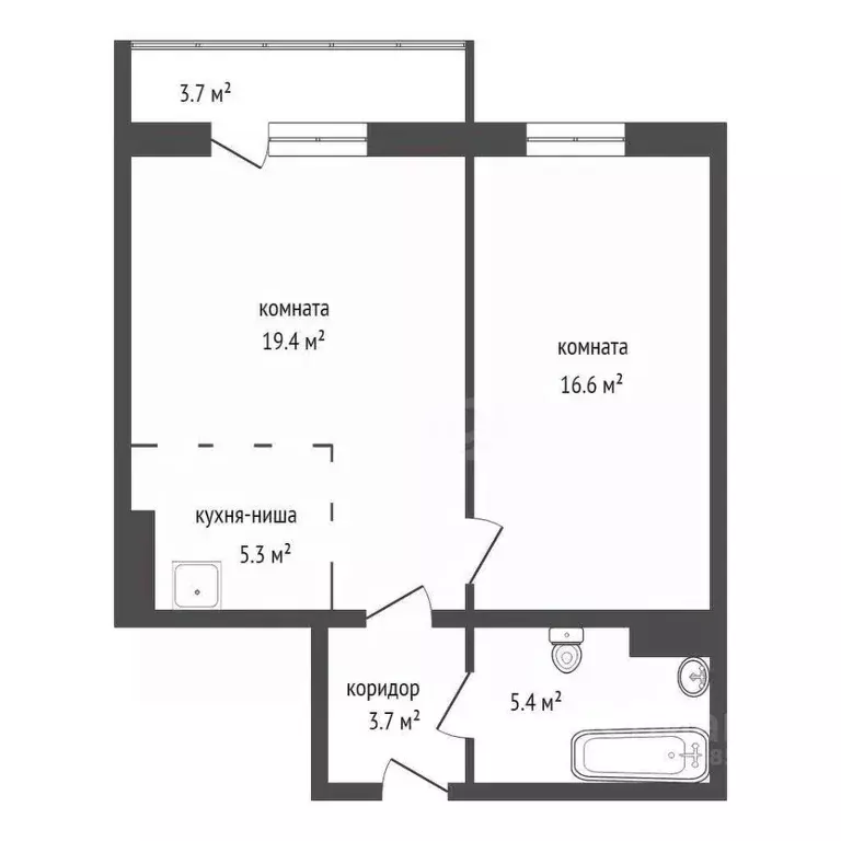 2-к кв. Красноярский край, Красноярск ул. Дубровинского, 110Г (50.4 м) - Фото 2