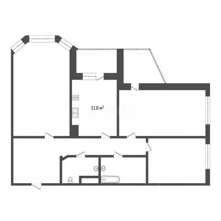 3-к кв. Московская область, Воскресенск Советская ул., 18а (77.5 м) - Фото 2