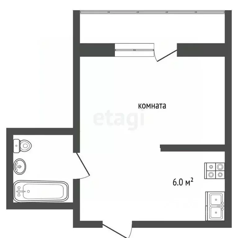 Студия Алтайский край, Новоалтайск Деповская ул., 48 (33.0 м) - Фото 1