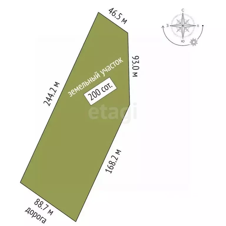 Участок в Крым, Бахчисарайский район, Ароматненское с/пос, с. ... - Фото 2