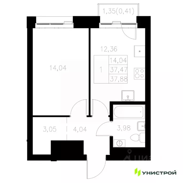 1-к кв. Татарстан, Казань Адмиралтейская Слобода мкр, Статум жилой ... - Фото 0