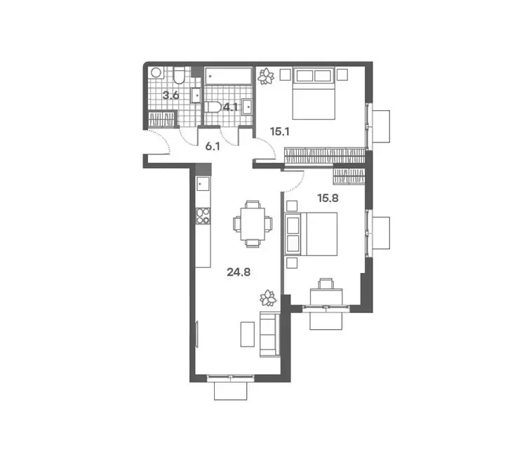 Продаётся 2-к квартира, 69.5 м - Фото 0