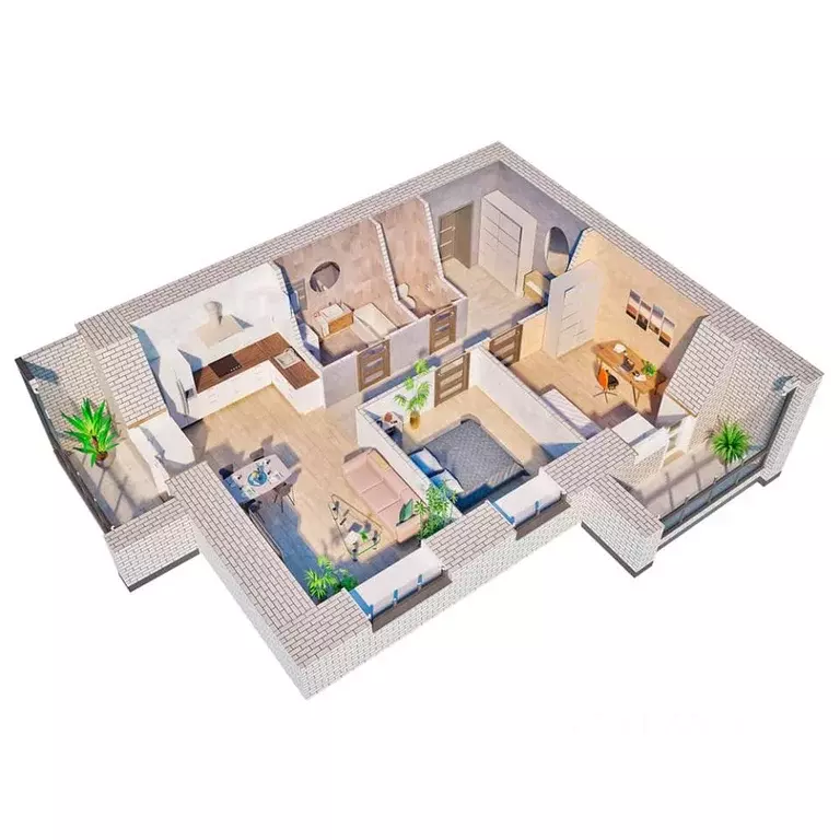 3-к кв. Амурская область, Благовещенск 187-й кв-л,  (66.5 м) - Фото 1