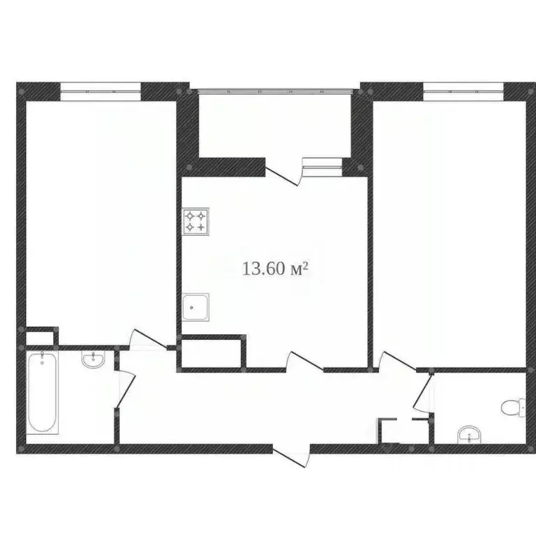 2-к кв. Вологодская область, Вологда ул. Гагарина, 5а (67.0 м) - Фото 2