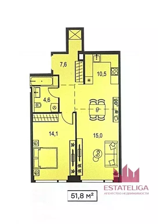 2-к кв. Москва Озерная ул., 1к2/5 (51.8 м) - Фото 0