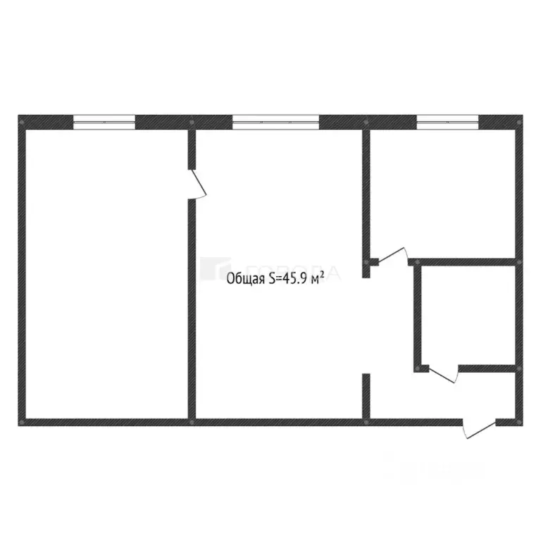 2-к кв. Кемеровская область, Новокузнецк ул. Клименко, 31 (45.9 м) - Фото 2