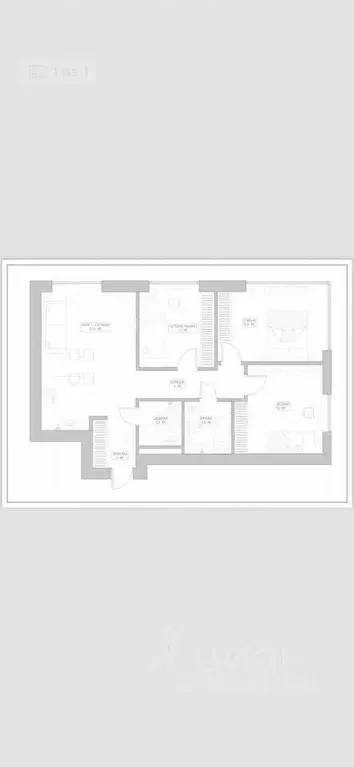 4-к кв. Москва Волгоградский просп., 32/5к1 (82.0 м) - Фото 1