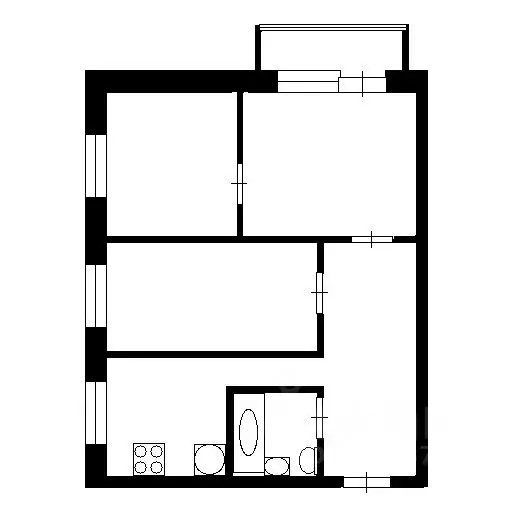 3-к кв. Кемеровская область, Кемерово Институтская ул., 12 (67.1 м) - Фото 1