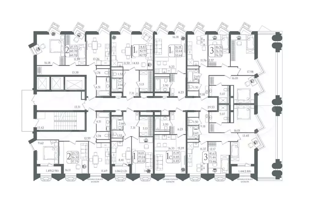 Квартира-студия, 31,9 м, 12/22 эт. - Фото 1