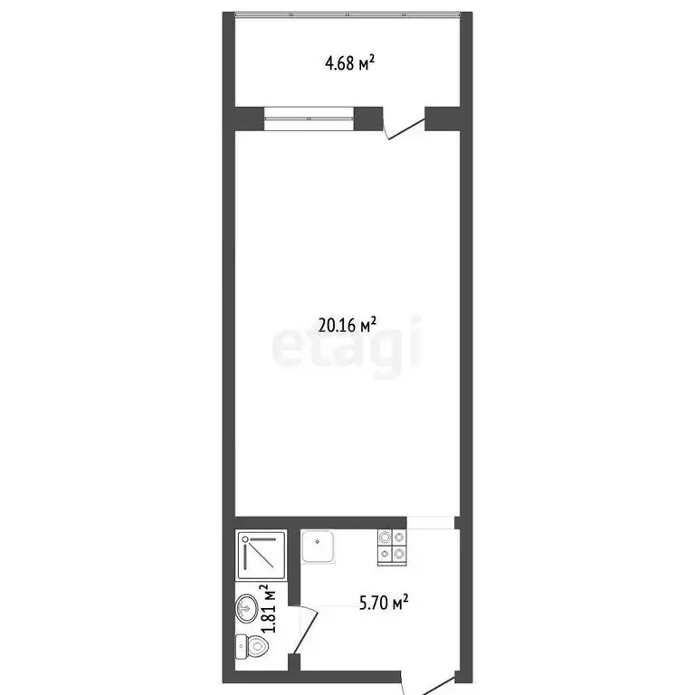 1-комнатная квартира: Севастополь, Казачья улица, 23 (32.3 м) - Фото 1