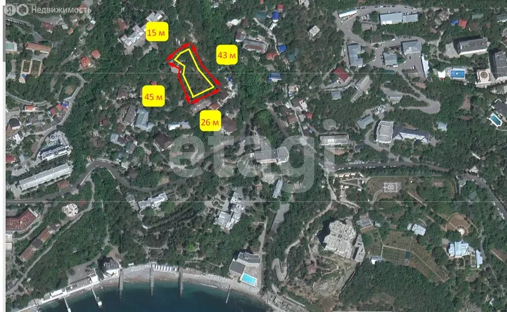 Участок в Кореиз, Парковый спуск (8 м) - Фото 2