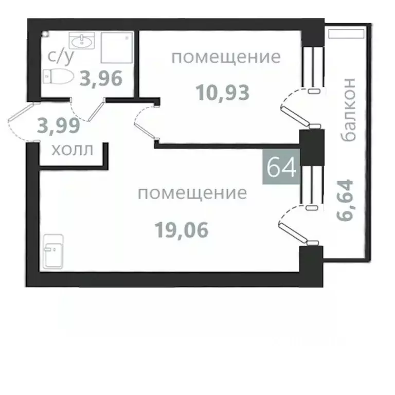 2-к кв. Калининградская область, Балтийск ул. Чехова (44.58 м) - Фото 0