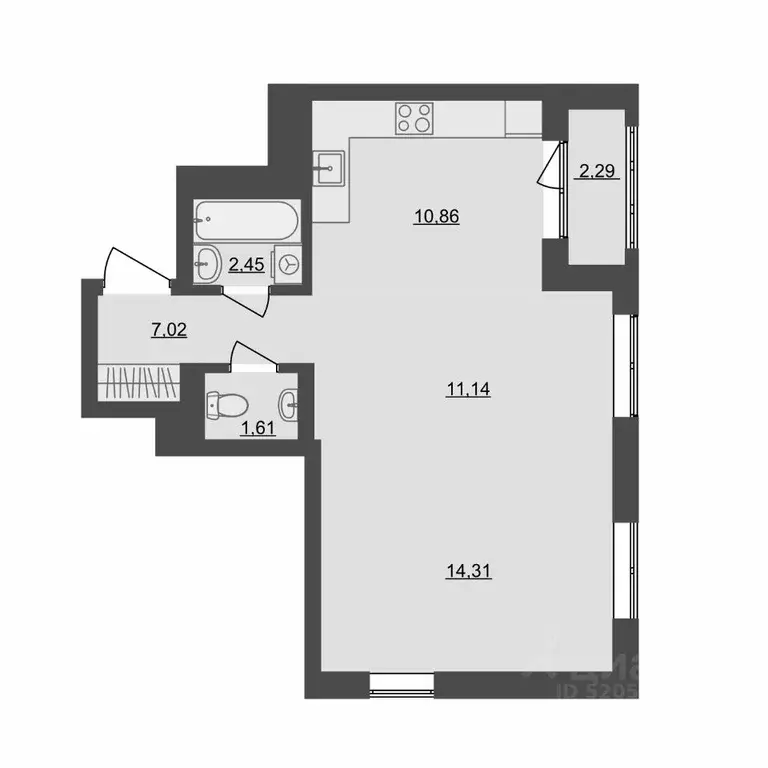 2-к кв. Удмуртия, Ижевск ул. Е.М. Кунгурцева, 45к1 (49.68 м) - Фото 0