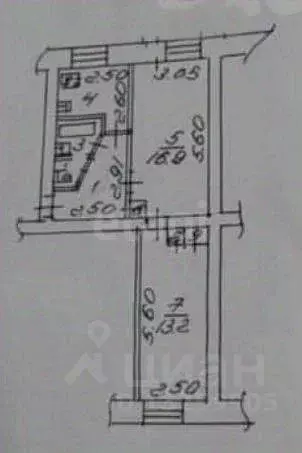 2-к кв. Липецкая область, Липецк ул. Ушинского, 18 (46.1 м) - Фото 2