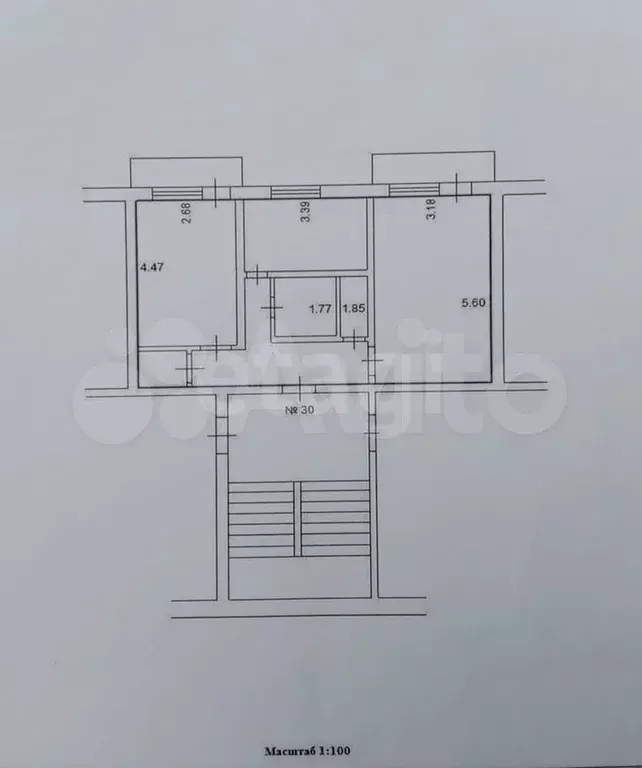 2-к. квартира, 49,9 м, 4/5 эт. - Фото 0