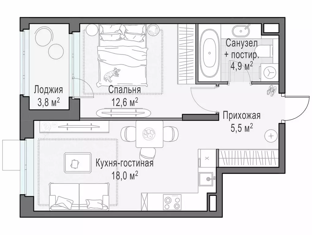 1-комнатная квартира: Мытищи, микрорайон 17А, ЖК Новое Медведково ... - Фото 0