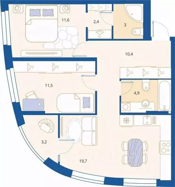 2-к кв. Пензенская область, Пенза Арбеково жилрайон, Дальнее Арбеково ... - Фото 1