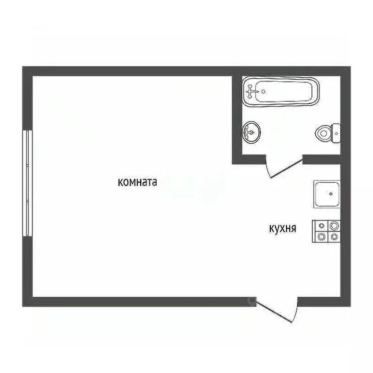 Студия Воронежская область, Воронеж ул. Хользунова, 72 (17.6 м) - Фото 2