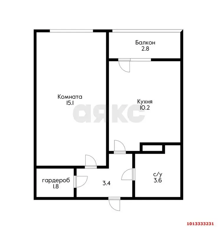 1-комнатная квартира: Краснодар, улица Ивана Беличенко, 95 (33.9 м) - Фото 0