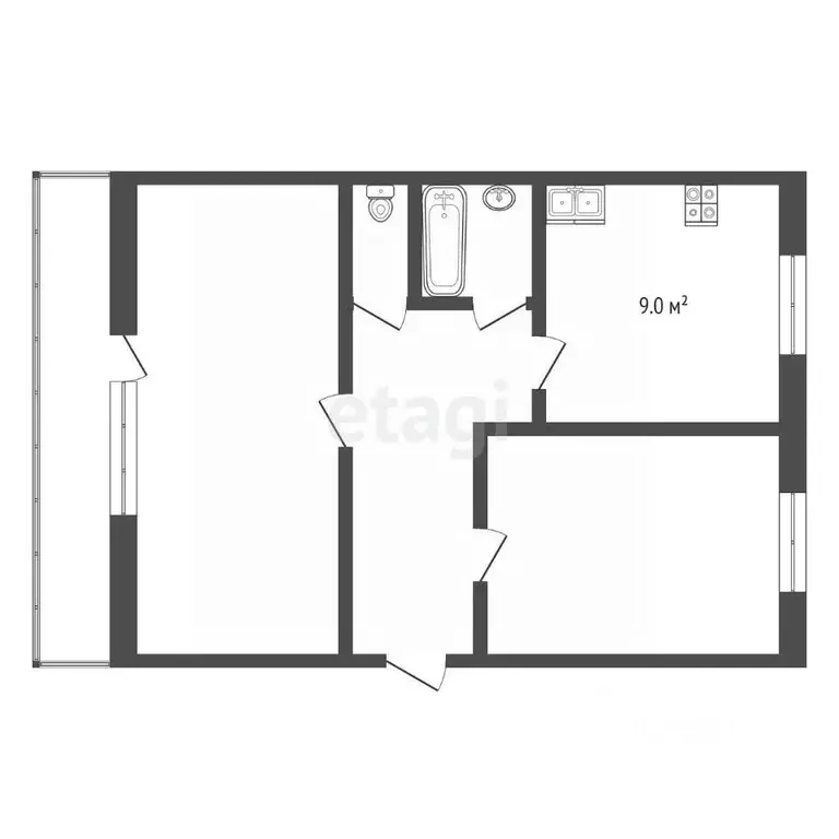 2-к кв. Коми, Сыктывдинский район, с. Выльгорт, пос. Пичипашня ул. ... - Фото 2