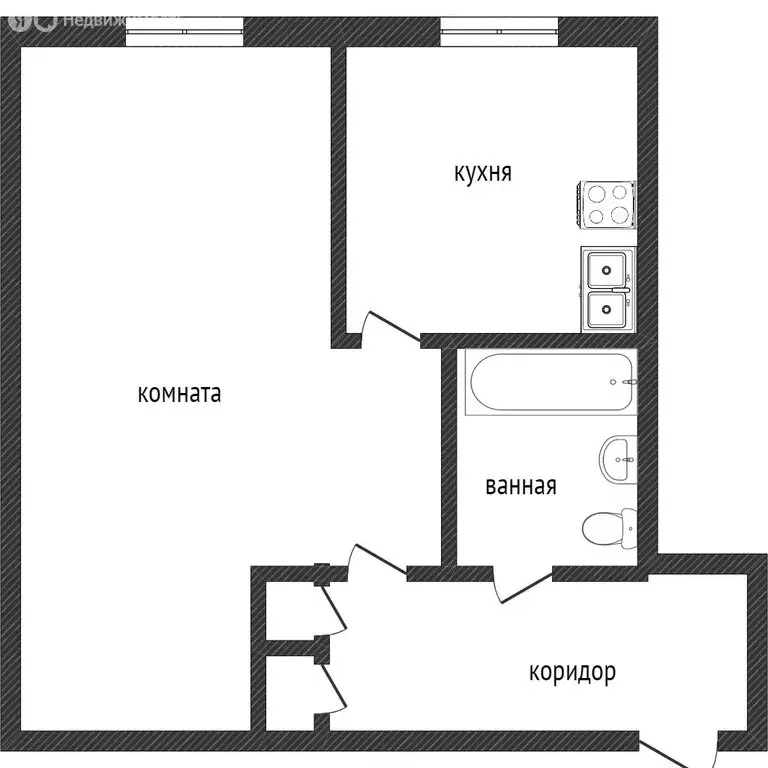 1-комнатная квартира: Нижний Тагил, Ленинградский проспект, 48А (29.6 ... - Фото 0