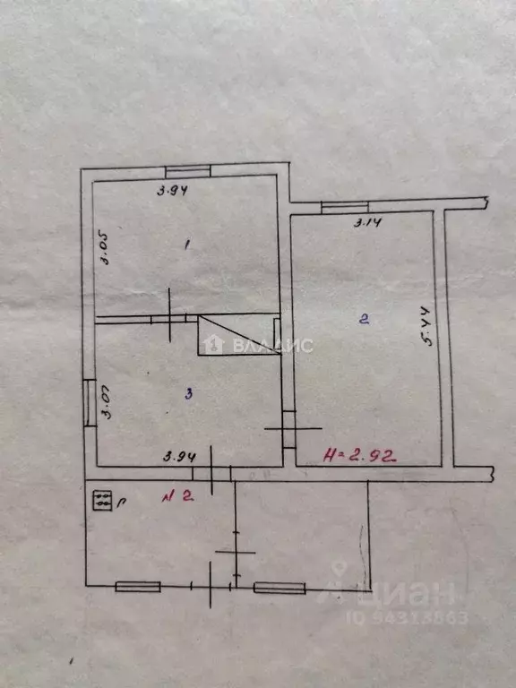 2-к кв. Владимирская область, Вязниковский район, Октябрьское ... - Фото 2