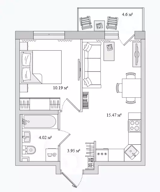Продаётся 1-к квартира, 33.6 м - Фото 0