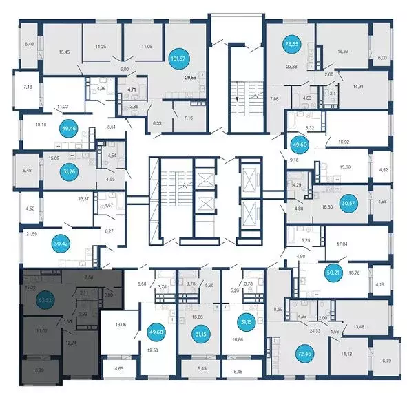 Продаётся 2-к квартира, 63.52 м - Фото 1
