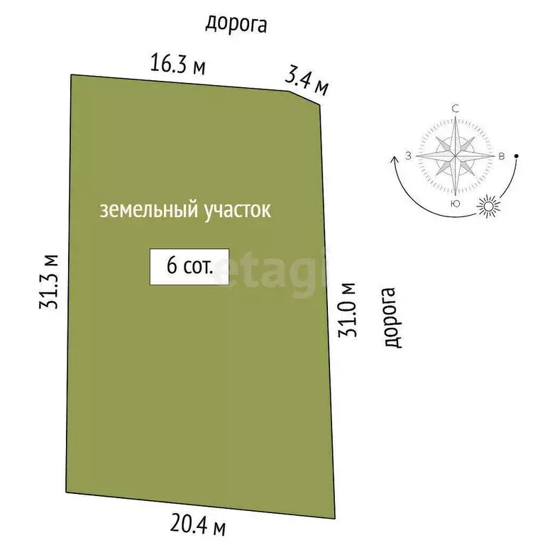 Участок в Нижнетавдинский район, деревня Московка, 3-я линия (6 м) - Фото 0